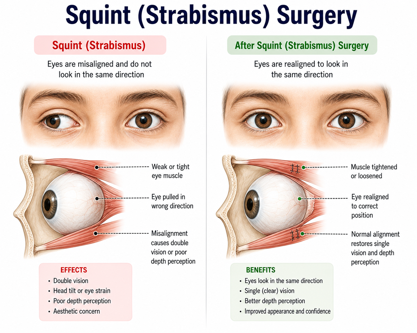 Squint (Strabismus) Surgery — anatomy diagram